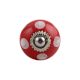Red Polka Dot Small Ceramic Cabinet Knob